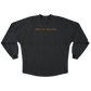 Black long-sleeved shirt with ’PANIC! AT THE DISCO’ printed in yellow text across the chest.