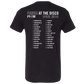 Black t-shirt with Panic! At The Disco tour dates printed on the back.